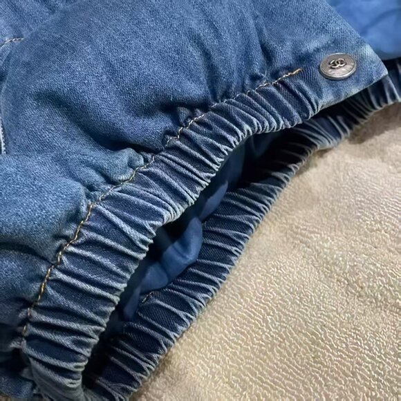 CHANEL Denim Blue Puffer Jacket - Picture 4 of 5